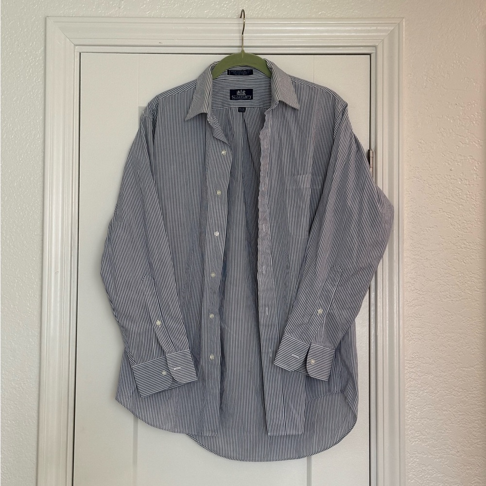 Stafford Blue Striped Men's Shirt